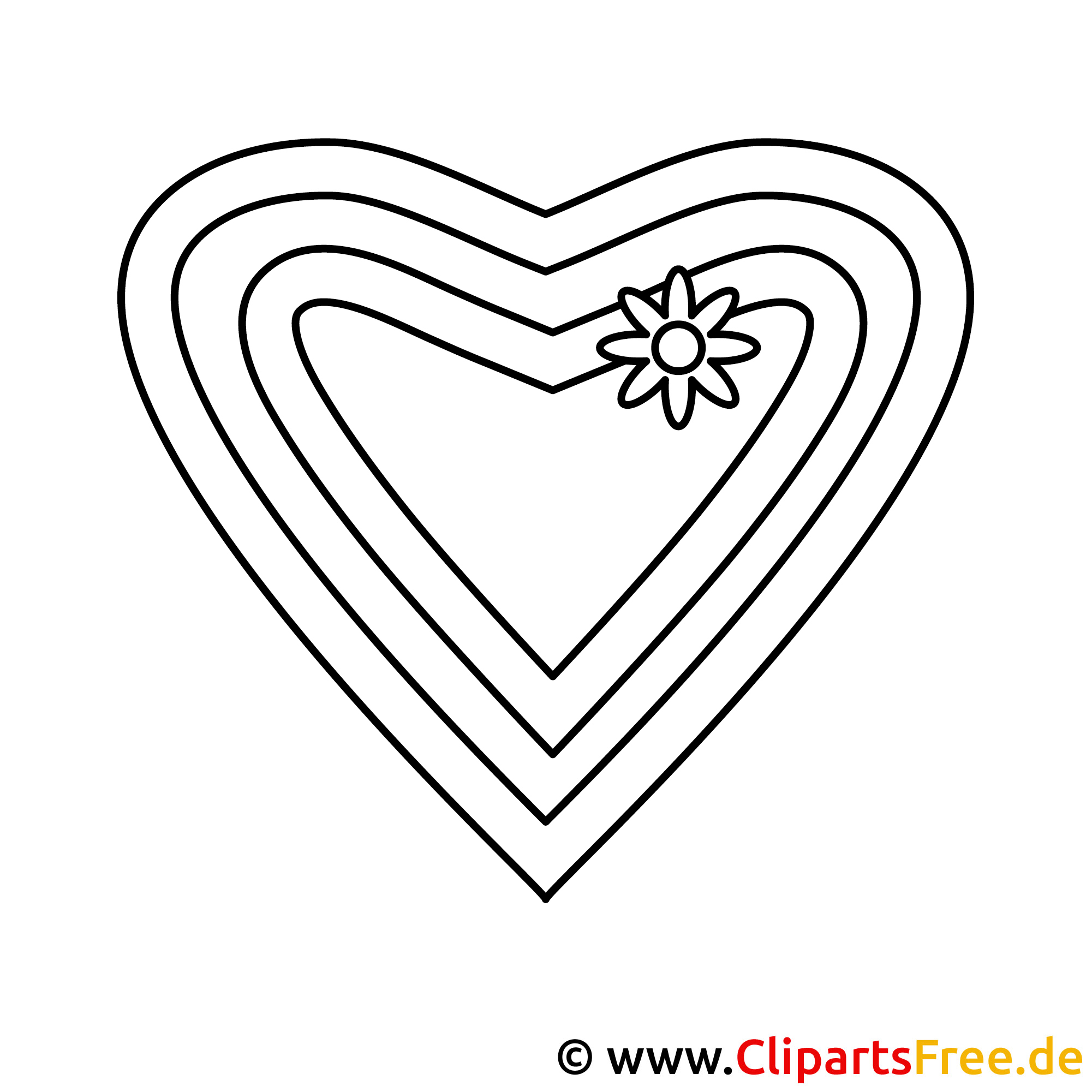 Coloriage de coeur à colorier