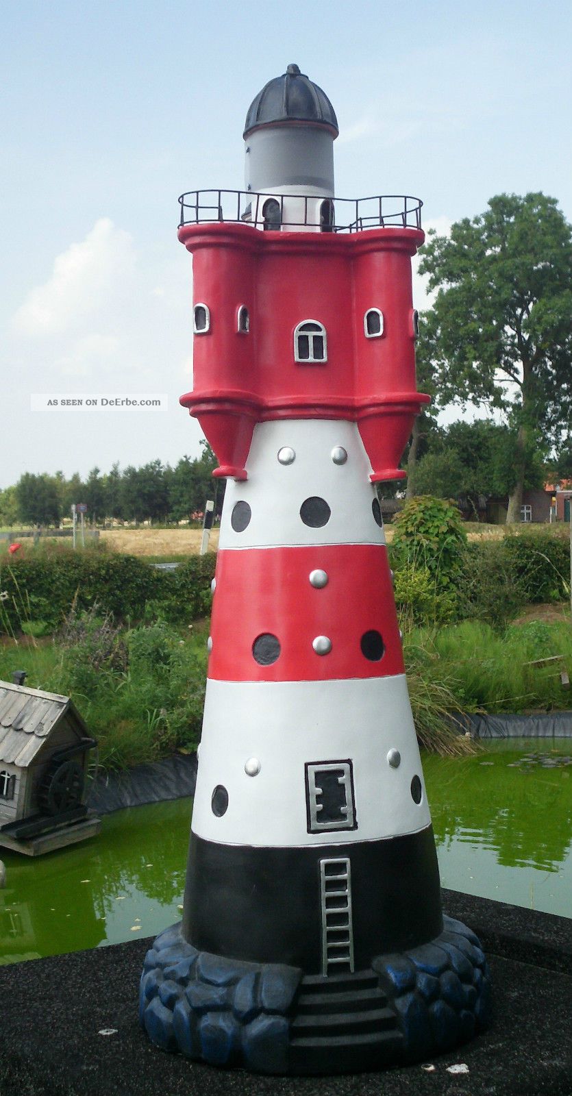 Leuchtturm - Roter Sand Mit Solar - 55 Cm Höhe - Wetterfest