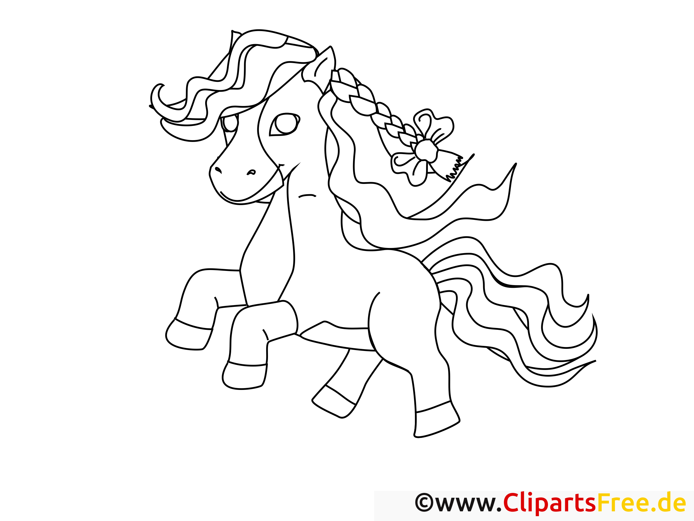 Coloriage cheval gratuit à télécharger et à imprimer