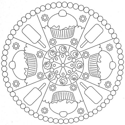 135 Best Food Mandalas & Coloring images | Coloring pages, Coloring