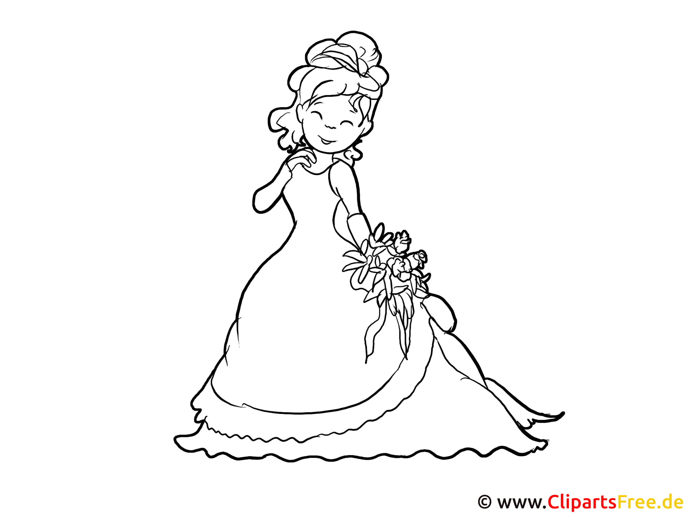 Download Bilder Ausmalen Prinzessin PNG