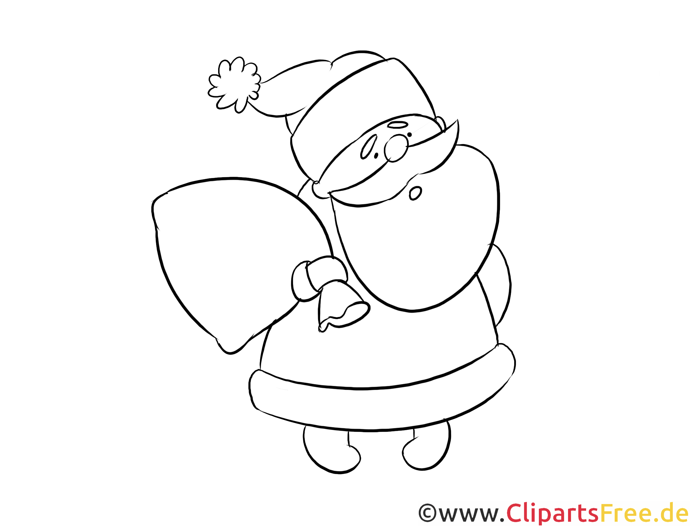 Weihnachtsmann Schablone - kinderbilder.download | kinderbilder.download