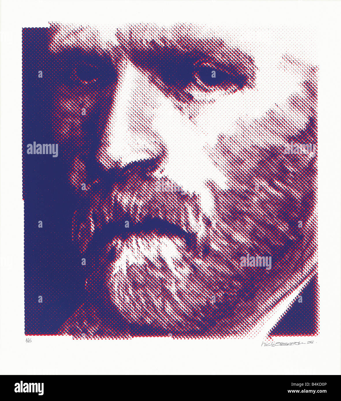 Vincent van Gogh, 1853-1890, famous Dutch painter, silkscreen made of a