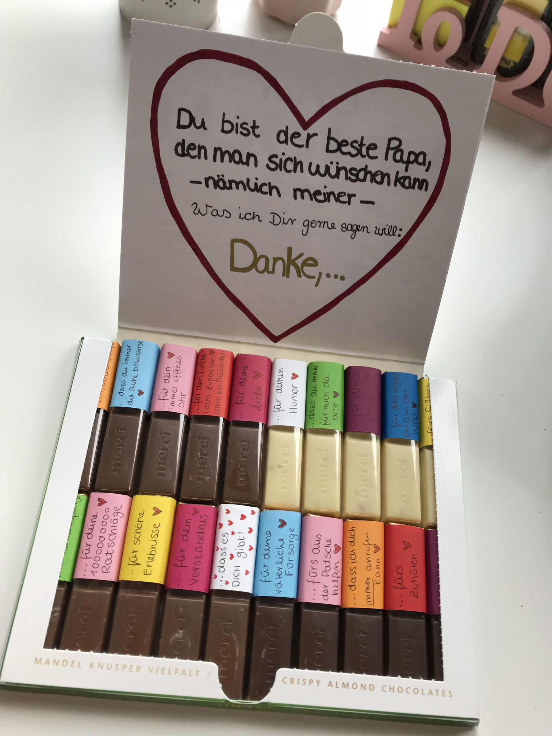 .20 Ideen Für Geburtstagsgeschenke Vater Selber Machen  Vatertag ganzes Geschenke Mit Schokolade Basteln