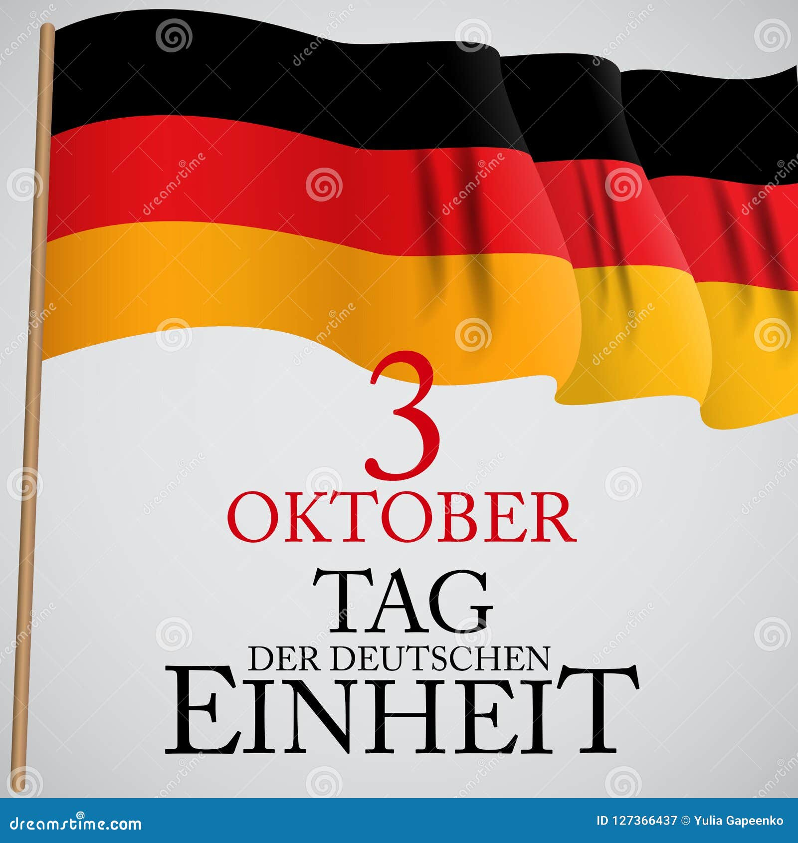 3 Oktober Tag Der Deutschen Einheit. Translation: 3 October Day Of für Lustige Bilder Zum 3 Oktober
