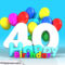 40. Geburtstag Bild Happy Birthday Mit Ballons - Geburtstagssprüche-Welt bei Whatsapp Bilder Zum 40 Geburtstag