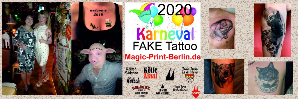 Magic Print Berlin - temporär Tattoo, Fun Tattoo, Tattoo selbst gestalten