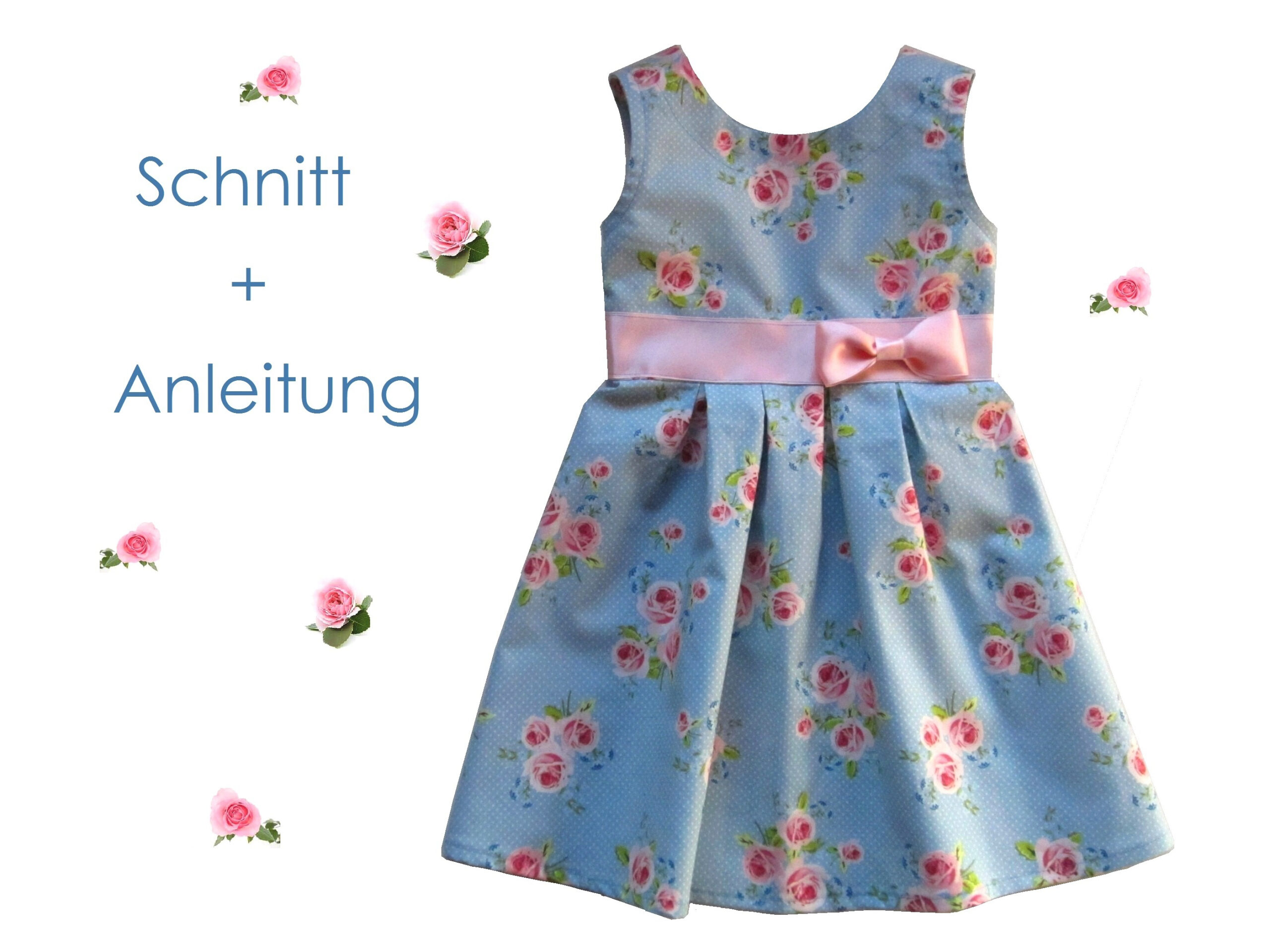 Anleitung Und Schnitt Blumenmädchen-Kleid Gr.74-122 - Lunicum mit Schnittmuster Kleid Kostenlos