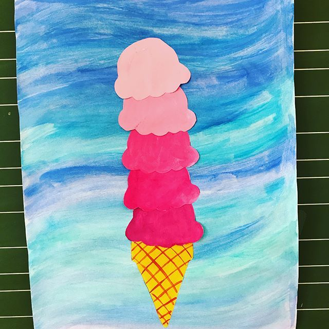 Auch Im Kunstunterricht Gibts Eis 😜🍦Passend Zum Sommer  ☀️ #Kunst # mit Kunst Klasse 1
