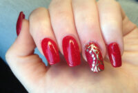 Bild Design - Anfänger Nagelmodellagen innen Nageldesign Rot Glitzer Bild Design - Anfänger Nagelmodellagen innen Nageldesign Rot Glitzer