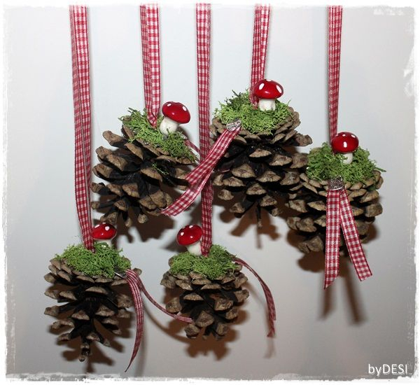 Bydesi ♥  Kreatives Mit Herz Cones Crafts, Pine Cone Crafts in Weihnachtsbasteln Für Erwachsene