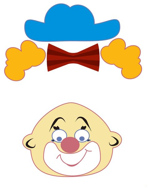 Clown Basteln Mit Kindern Zu Fasching - Vorlagen, Ideen Und Anleitungen mit Clowns Gesicht Vorlage