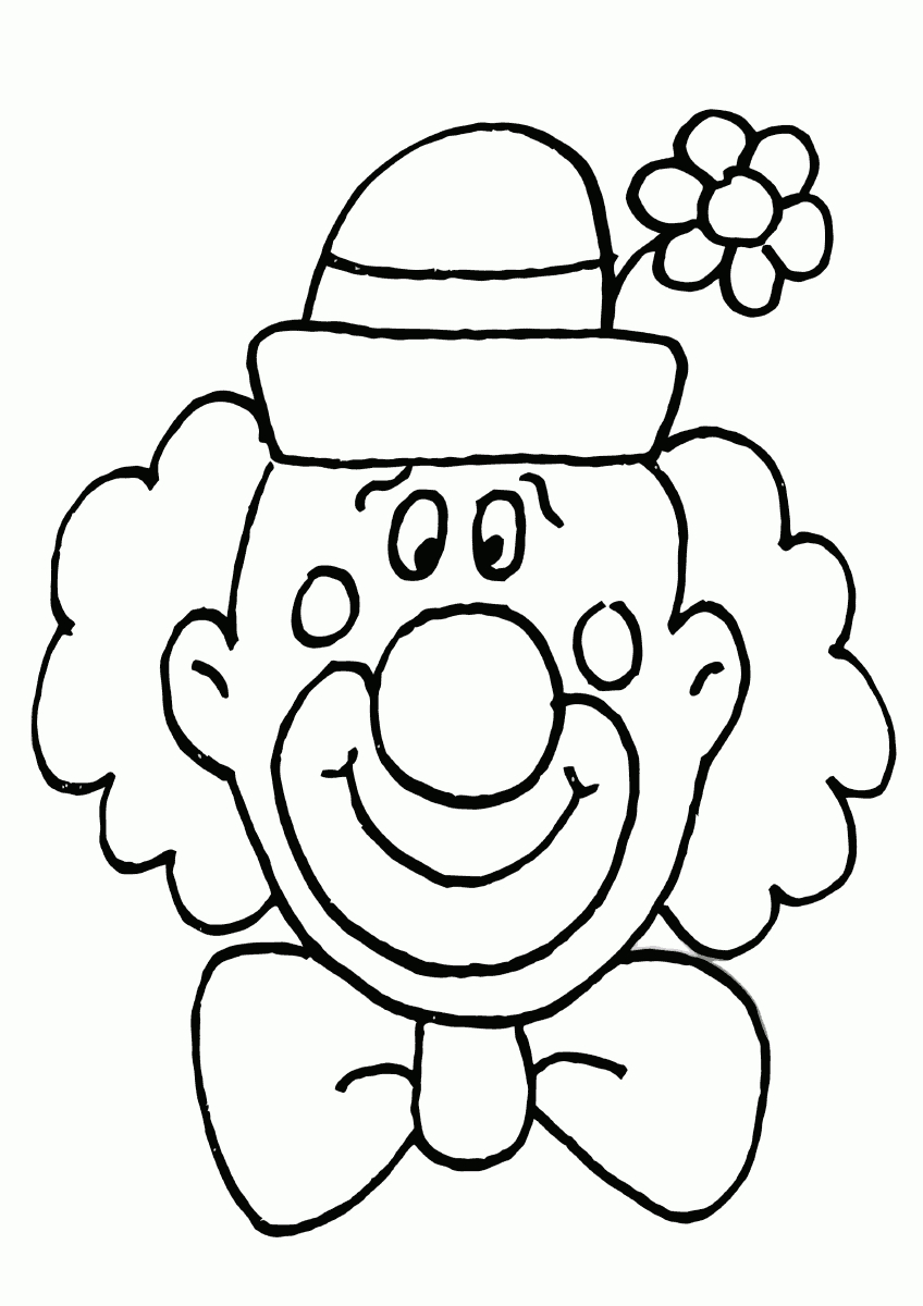 Clown Face Coloring Pages  Coloring Pages To Download And Print verwandt mit Clowns Gesicht Vorlage