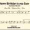 Cumpleaños Feliz Partitura Fácil De Saxofón Alto Y Saxofón Barítono ganzes Noten Happy Birthday