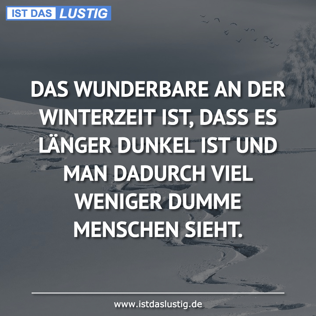 Das Wunderbare An Der Winterzeit Ist, Dass Es L - Istdaslustig.de über Winter Sprüche Lustig