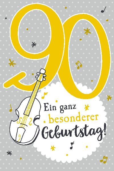 Depesche Geburtstagskarte 90.Geburtstag Mit Musik  Geschenkewunderland innen Sprüche Zum 90. Geburtstag