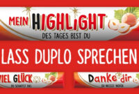 Duplo Sweet Monday: Gratis Duplo Riegel Inkl. Persönlichem Gruß in Duplo Botschaften Vorlagen Kostenlos