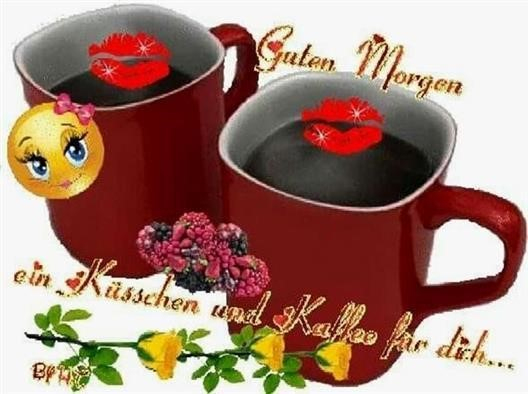 ᐅ Guten Morgen Bilder Kaffee Kuss - Gb Pics - Gbpicsbilder in Romantisch Guten Morgen Kuss