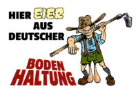 &quot; Eier Aus Deutscher Bodenhaltung&quot; Lederhosen Blechschild, Lustig bestimmt für Eier Bemalen Lustig