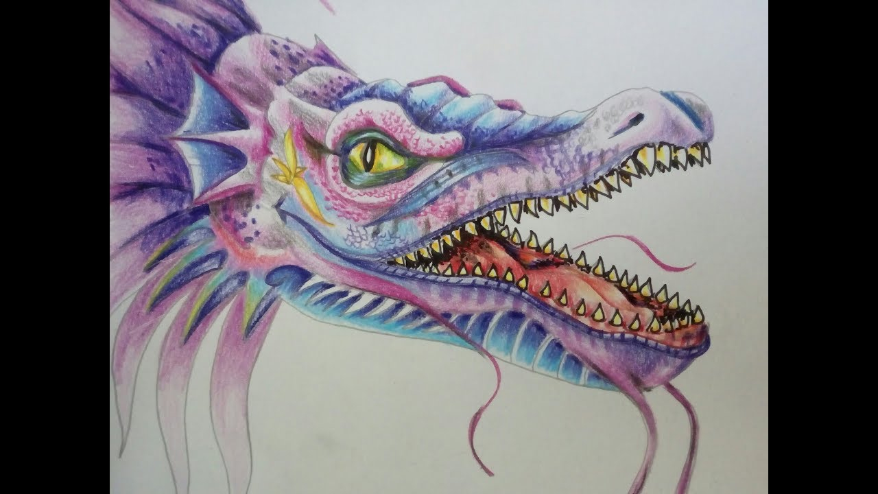 Einen Drachen Zeichnen. Drawing A Dragon - innen Drachen Zeichnen Einfach