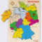 Einlegepuzzle Deutschland Bundesländer Städte Flüsse Lernpuzzle über Deutschlandkarte Mit Flüssen