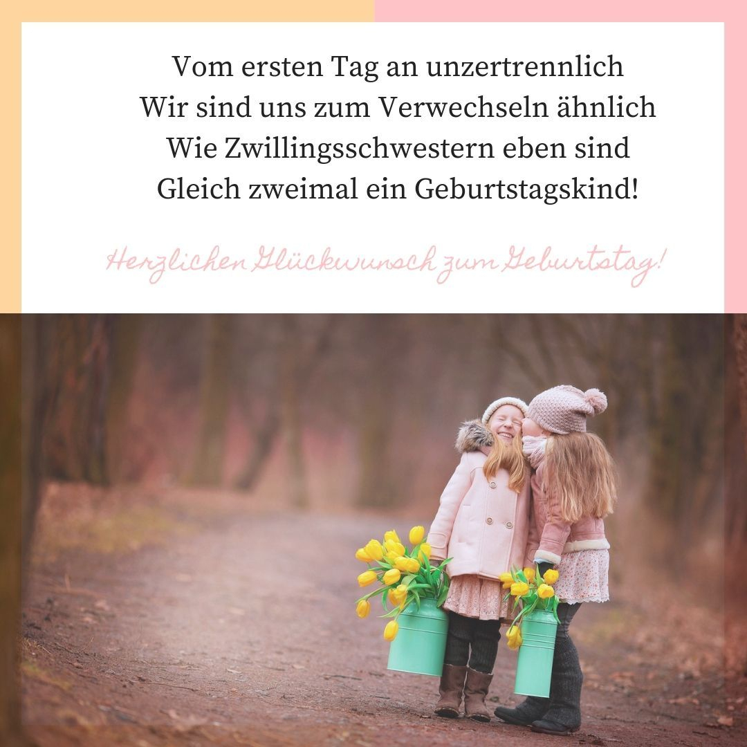 #Geburtstagswünsche Für #Schwester Lustig Süß #Zwillinge Geschwister bei Happy Birthday Schwester Lustig