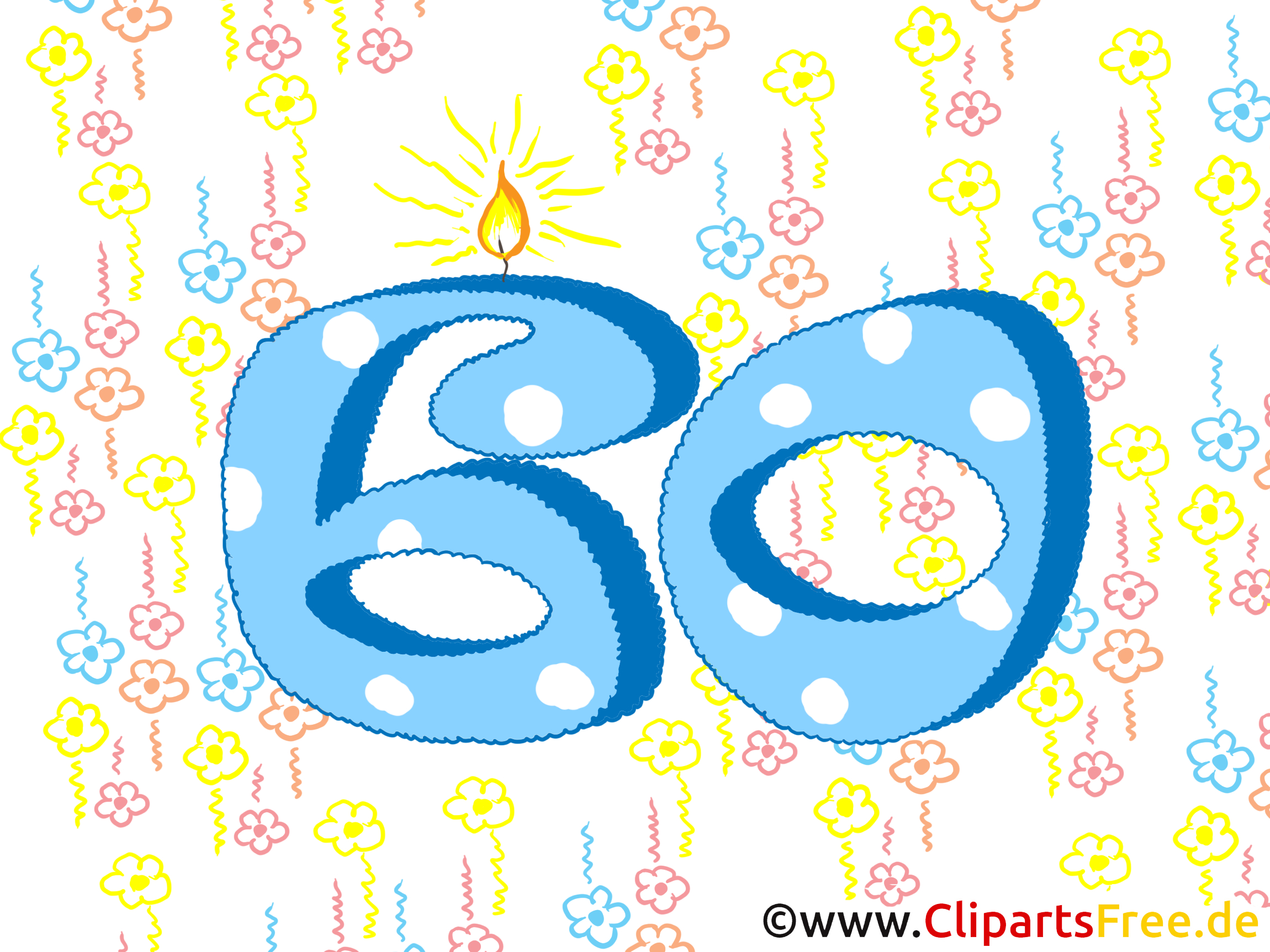 Geburtstagswünsche Zum 60 - Glückwunschkarte Gratis bestimmt für Zum 60 Geburtstag
