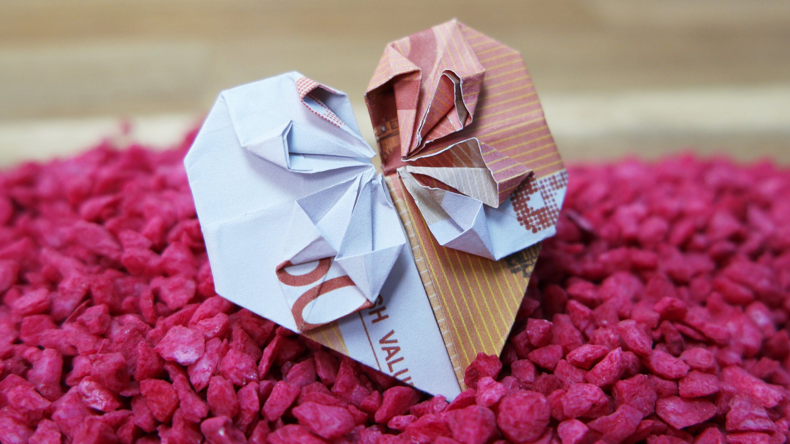 Geldschein Falten Herz ️ Geldgeschenk Zur Hochzeit, Diy Origami für Schmetterling Aus Geld Falten