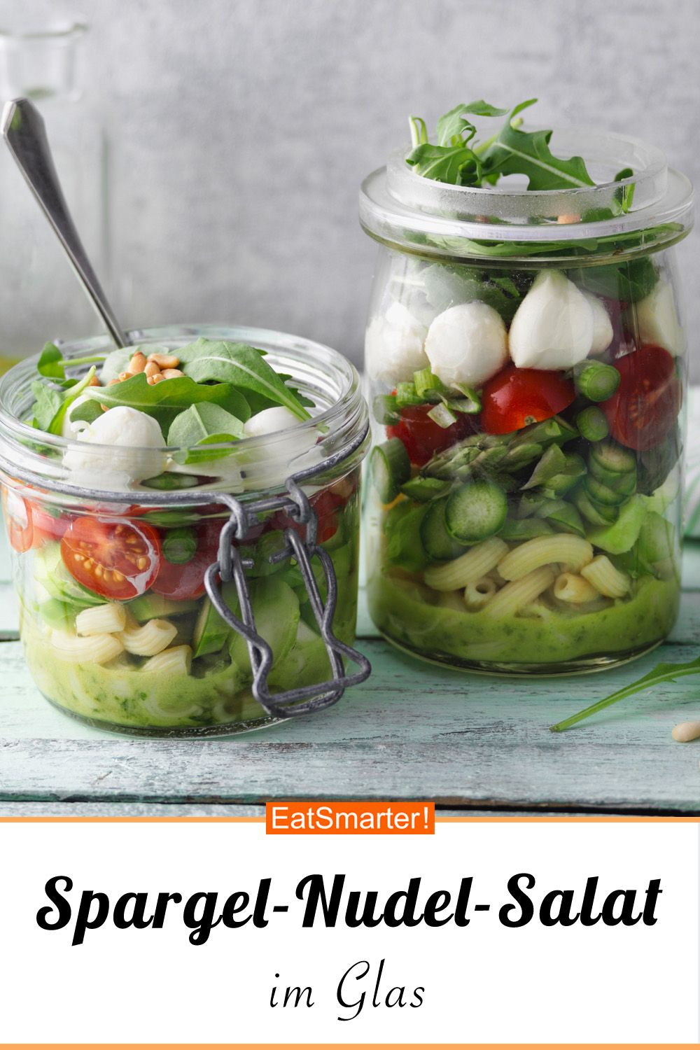 Grüner Spargel-L-Salat Im Glas  Rezept  Lsalat, L, Rezept innen Salate Im Glas