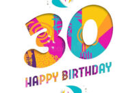 Happy Birthday 30 Year Paper Cut Greeting Card Stock Vector innen Happy Birthday 30 Happy Birthday 30 Year Paper Cut Greeting Card Stock Vector innen Happy Birthday 30