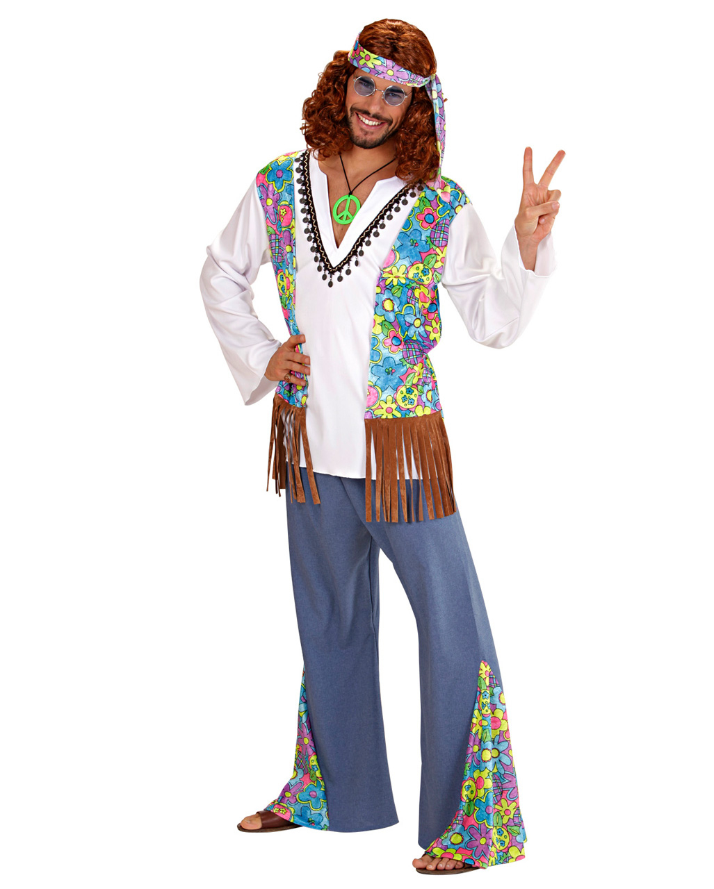Hippie Männer Kostüm Gr. Xl Für Fasching  Horror-Shop bei Kostüm Ideen Männer