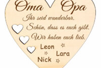 Holz Herz Für Omaopa Personalisiert Mit Wunschnamen, 12,95 in Oma Und Opa Sprüche