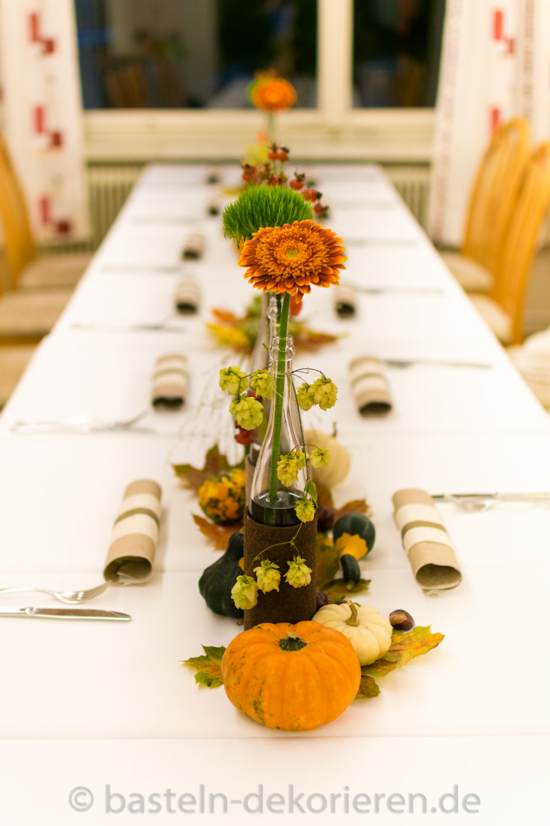 Hrbstlich-Dekorierter-Tisch - Basteln Und Dekorieren ganzes Tischdeko Herbst Selbstgemacht