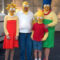 Ideen Gruppenkostüme Familie Somsons Gelb Shcminkfarbe #Carnival für Paar Kostüme Lustig