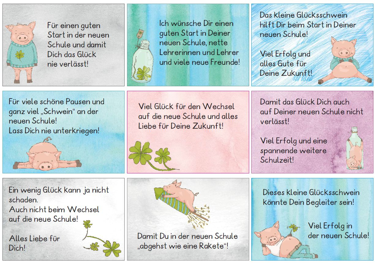 Kärtchen Zum Abschied Von Der Grundschule - Zaubereinmaleins Shop mit Abschied Grundschule Gedicht Lustig