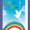 Kommunion Einladungen Karte 5Er Set Regenbogen Taube 5 Grußkarten C6 verwandt mit Spruch Kommunion Regenbogen
