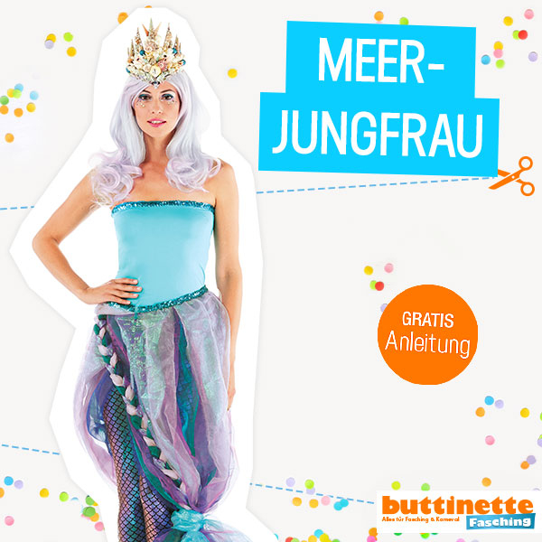 Kostüm Selber Nähen: Meerjungfrau  Buttinette Faschingsblog ganzes Meerjungfrau Kostüm Selber Machen