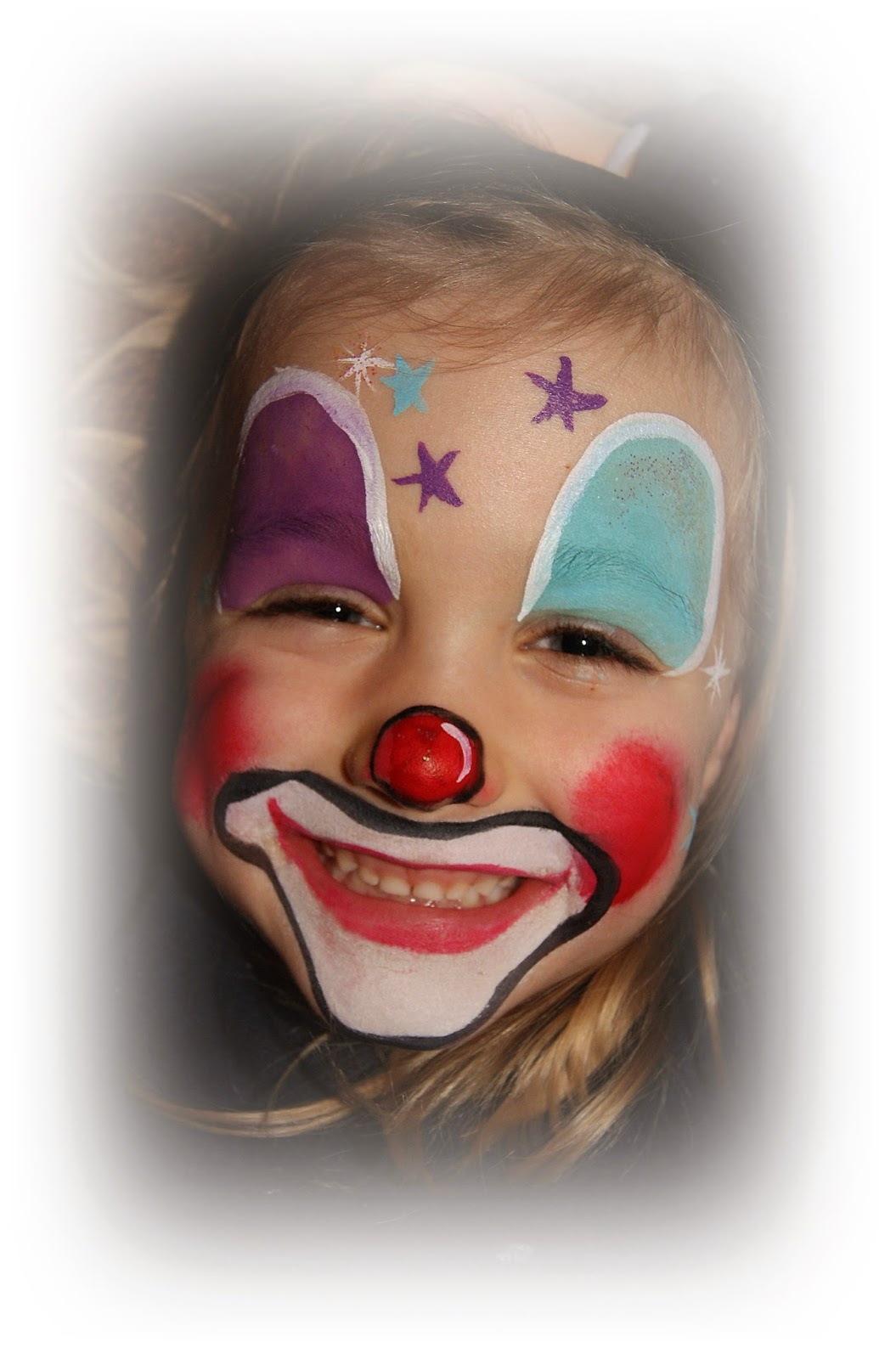 Lustigebilder: Clown Schminken Anleitung Bilder innen Clowns Gesicht Vorlage