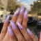 Manucure : Les Dernières Tendances Colorées  Purple Acrylic Nails ganzes Nägel Idee Sommer