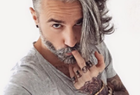 Men Silver Hair - Google Search Hair Styles 2017, Long Hair Styles Men bei Coole Frisuren Graue Haare Männer