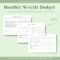 Monatliche &amp; Wöchentliche Budget-Planer Druckbare Seiten. Für  Etsy über Budgetplaner Zum Ausdrucken