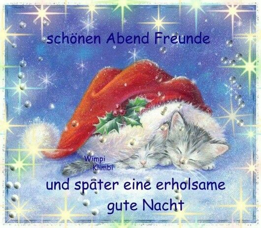 Pin Von Karin Kramer Auf Adventweihnachten  Gute Nacht Grüße, Gute in Gute Nacht Weihnachtlich
