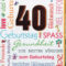 Plakat 40. Geburtstag : Tortendeko 40 Geburtstag Geschenkexpress Ch für Glückwünsche Zum 40. Geburtstag Bilder