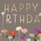 Postkarte: Happy Birthday - Bunte Blumen  Happy People  Kollektion mit Blumen Alles Gute Zum Geburtstag
