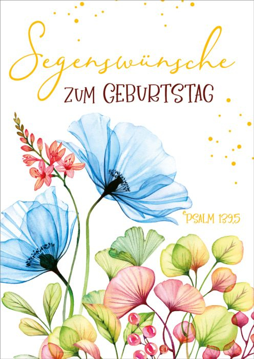 Postkarte 'Segenswünsche Zum Geburtstag' 10 Ex. mit Segenswünsche Zum Geburtstag