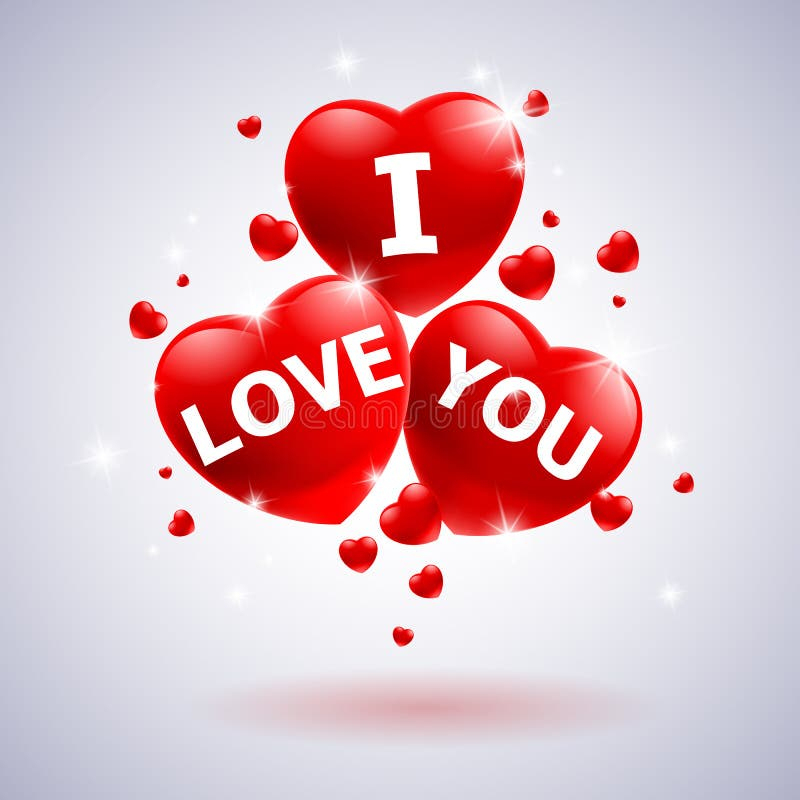 Rotes Herz Mit Ich Liebe Dich Text Vektor Abbildung - Illustration Von bei Herz Ich Liebe Dich