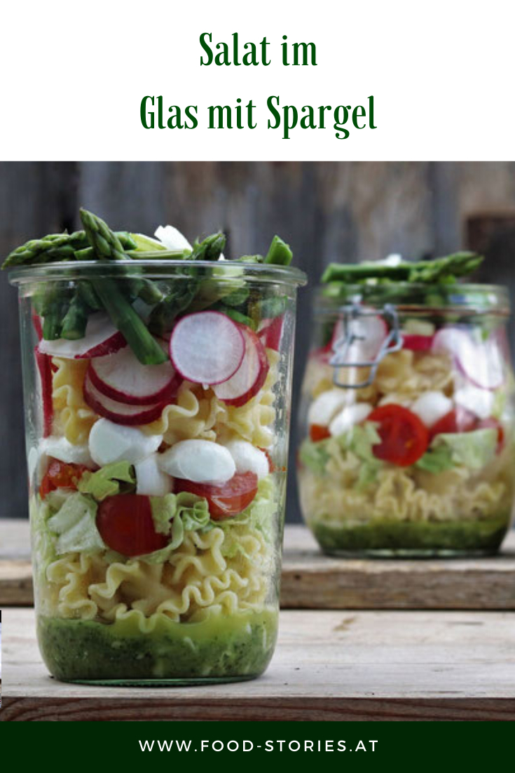 Saisonaler Salat Im Glas Mit Spargel  Salat Im Glas, Essen mit Salate Im Glas