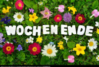 Schönes Wochenende Text Auf Blumen Wiese - Stockfoto - #17765946 für Grüsse Zum Wochende
