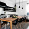 Schwarze Küche - 19 Ideen Für Die Moderne Wohnung bestimmt für Küche Schwarz Weiß