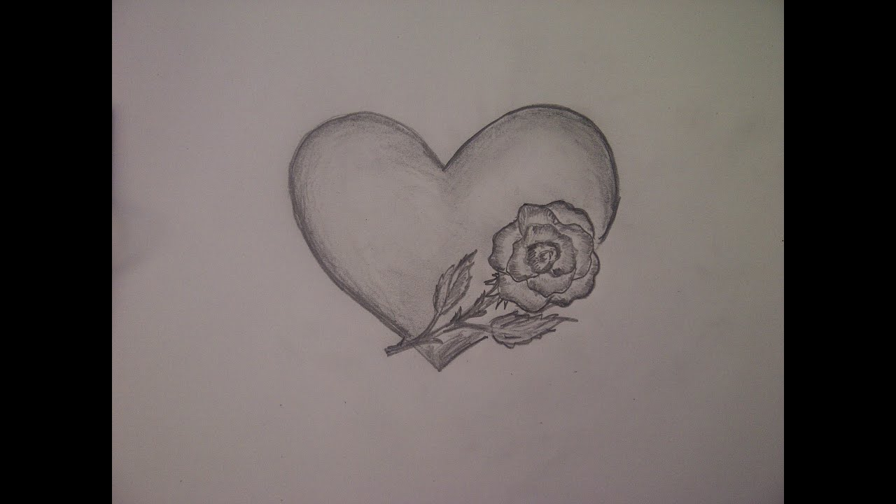 So Malt (Zeichnet) Man Ganz Einfach Ein Herz Und Eine Rose. How To Draw bei Liebe Zeichnen Einfach